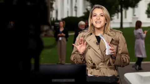 Reuters CNN White House correspondent Betsy Klein works near the White House on 24 September 2026